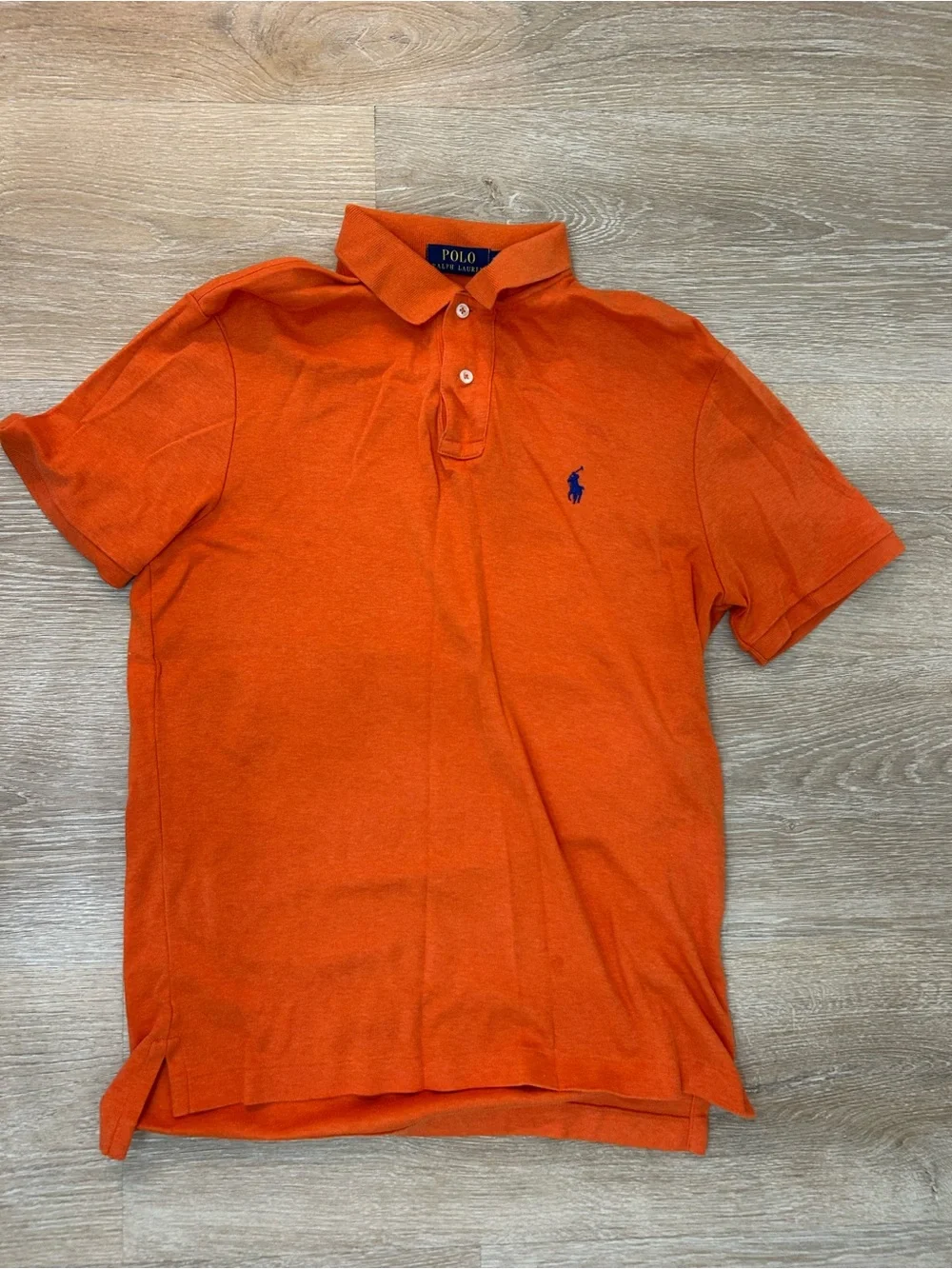 Polo Ralph Lauren Men's Size Small (S) Orange Short Sleeve Pony Logo Polo Shirt